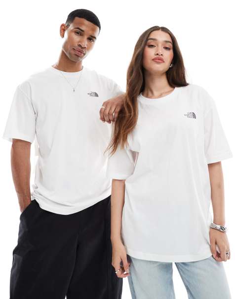 The North Face Mountain Sketch backprint oversized t-shirt in white - view 1