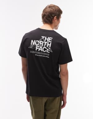The North Face Mountain Sketch backprint t-shirt in black