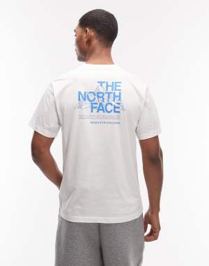 The North Face Mountain Sketch backprint t-shirt in white