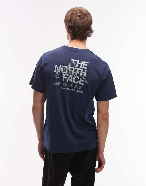 The North Face – Mountain Sketch – Marinblå t-shirt med tryck baktill - view 1