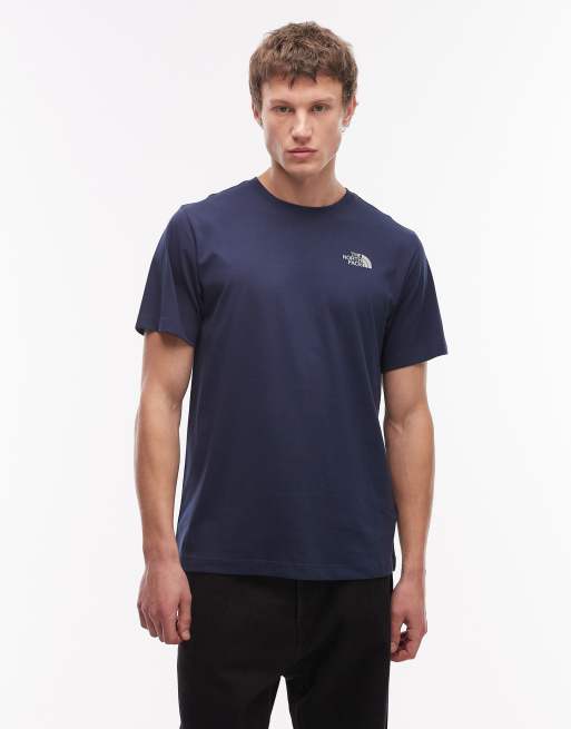 The North Face – Mountain Sketch – Marinblå t-shirt med tryck baktill, 3 av 5