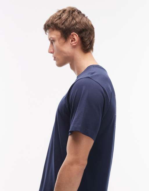 The North Face – Mountain Sketch – Marinblå t-shirt med tryck baktill, 4 av 5