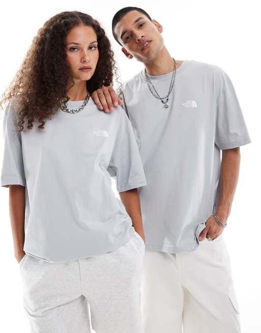 The North Face – Mountain Sketch – Oversize-T-Shirt in Grau mit Rückenprint