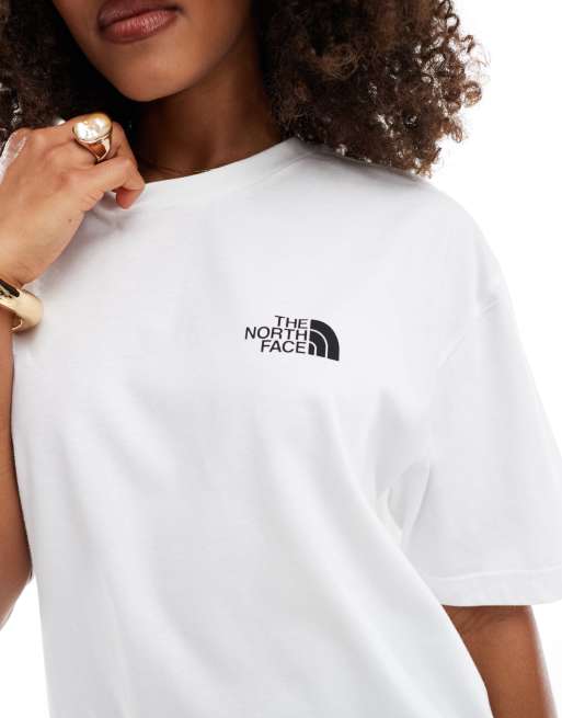 The North Face - Mountain Sketch - Oversized T-shirt met print op de achterkant in wit, 4 van 4