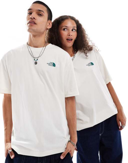 The North Face - Mountain Sketch - Råhvid og oversized T-shirt med rygprint, 2 af 4