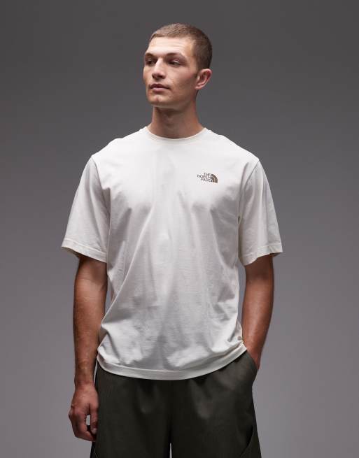 The North Face - Mountain Sketch - Råhvid og oversized T-shirt med rygprint, 3 af 5