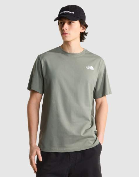 The North Face - Mountain Sketch - Ruimvallend T-shirt in groen en wit - view 1