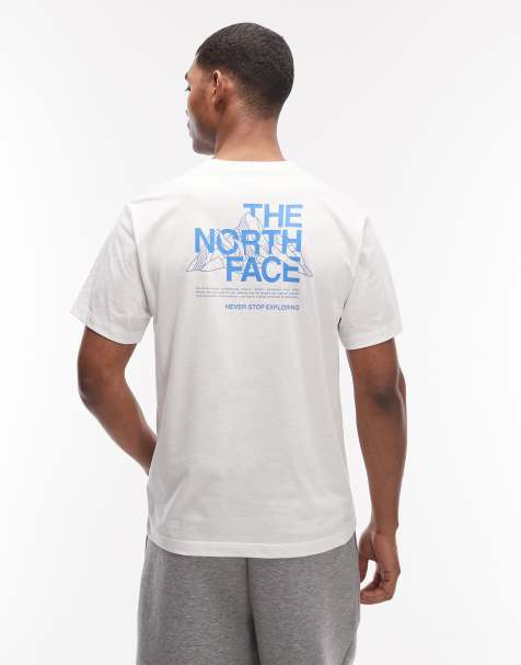The North Face – Mountain Sketch – T-Shirt in Weiß mit Rückenprint - view 1