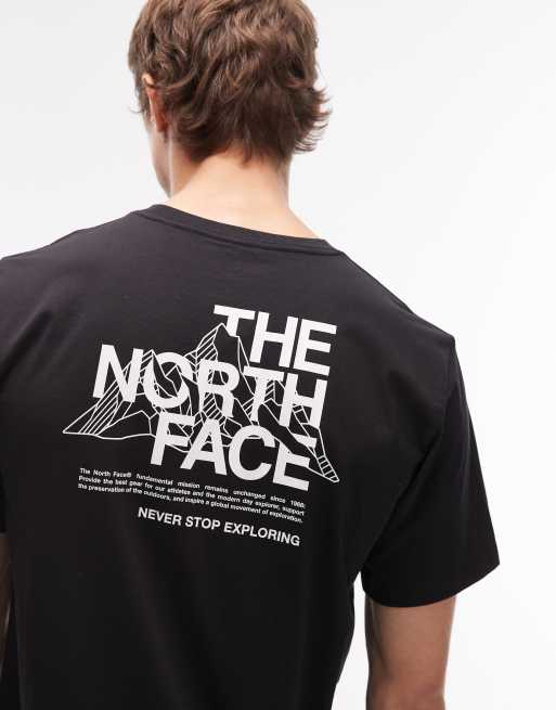 The North Face - Mountain Sketch - T-shirt nera con stampa sul retro, 5 di 5