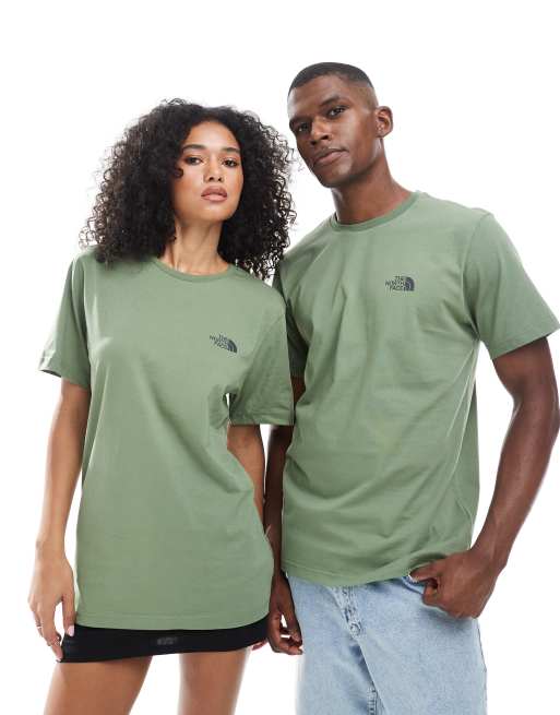 The North Face - Mountain Sketch - T-shirt unisexe imprimé au dos - Vert, 3 de 4