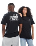 [The North Face] The North Face Mountain Sketch unisex back print t-shirt in black XS Tnf black