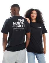 The North Face Vertical unisex backprint logo t-shirt in black
