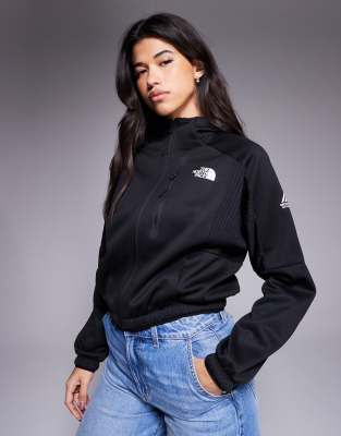 The North Face - Mountains Athletics - Fleece-Jacke in Schwarz mit durchgehendem Reißverschluss