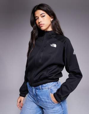 The North Face Mountains Athletics full zip fleece jacket in black
