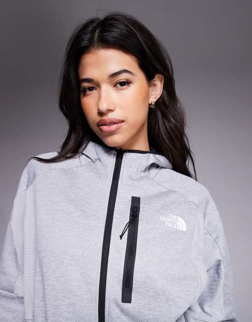 The North Face Mountains Athletics full zip fleece jacket in grey