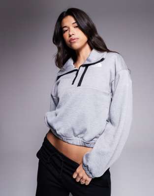 The North Face - Mountains Athletics Interest - Fleece-Oberteil in Grau mit kurzem Reißverschluss