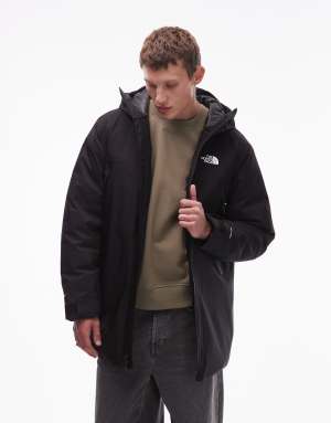 The North Face MTN Range down insulated waterproof hooded parka jacket in black