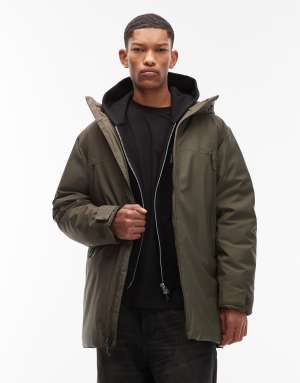 The North Face MTN Range down insulated waterproof hooded parka jacket in green