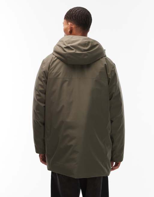 The North Face MTN Range down insulated waterproof hooded parka jacket in green, 3 of 5