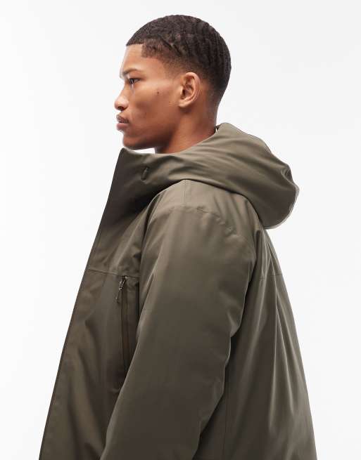 The North Face MTN Range down insulated waterproof hooded parka jacket in green, 4 of 5