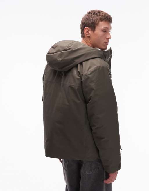 The North Face - MTN Range - Geïsoleerd waterbestendig donsjack met capuchon in donkergroen, 3 van 5
