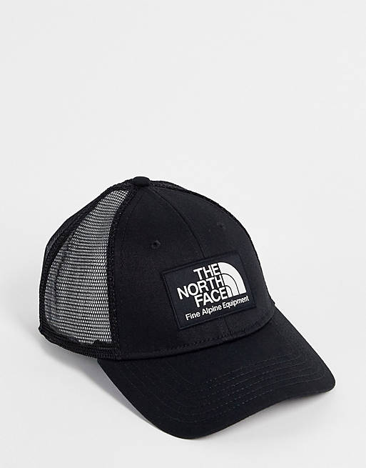 The North Face Mudder trucker cap with mesh back in black | ASOS