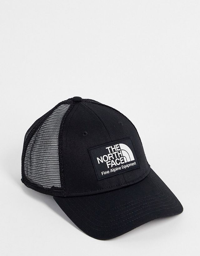 The North Face Mudder trucker cap with mesh back in black