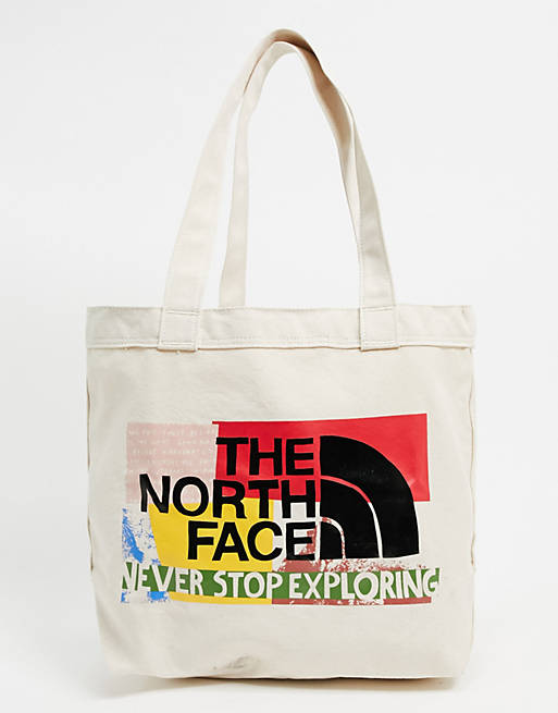The North Face Multi Cotton tote bag in natural | ASOS