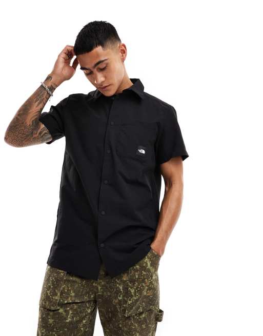 The North Face - Murray - Camicia a maniche corte nera con tasca con logo