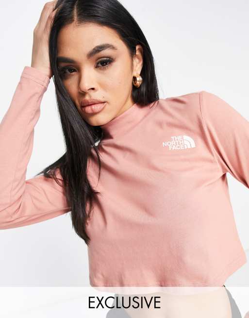 The North Face Nekku long sleeve t shirt in pink Exclusive at ASOS