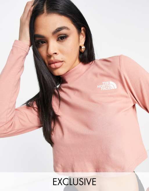 The North Face - Nekku - Lyserød langærmet T-shirt - Kun hos ASOS