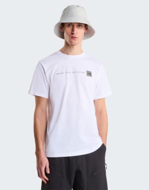 The North Face Never stop exploring regular graphic t-shirt in tnf white/tnf black