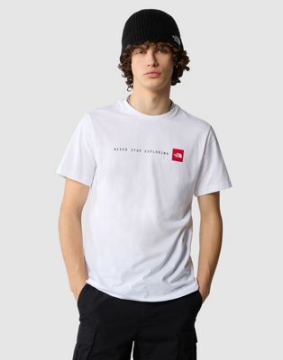 The North Face ’never stop exploring’ short sleeve tee in white