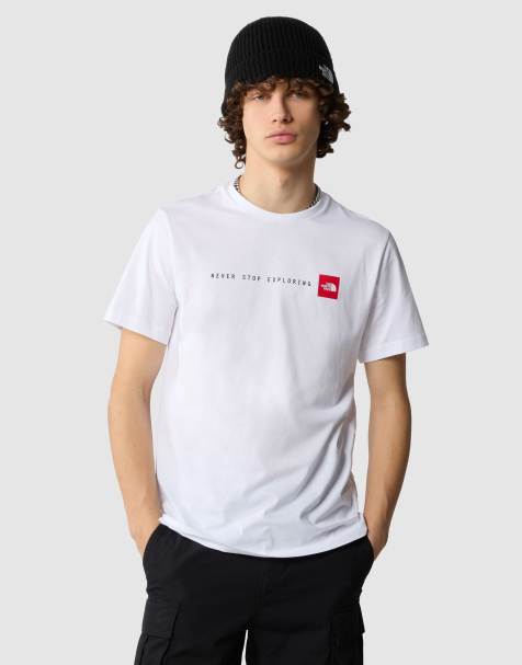 The North Face 'never stop exploring' short sleeve tee in white