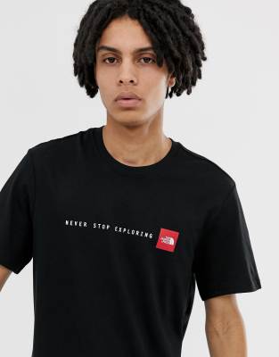 north face never stop exploring t shirt black