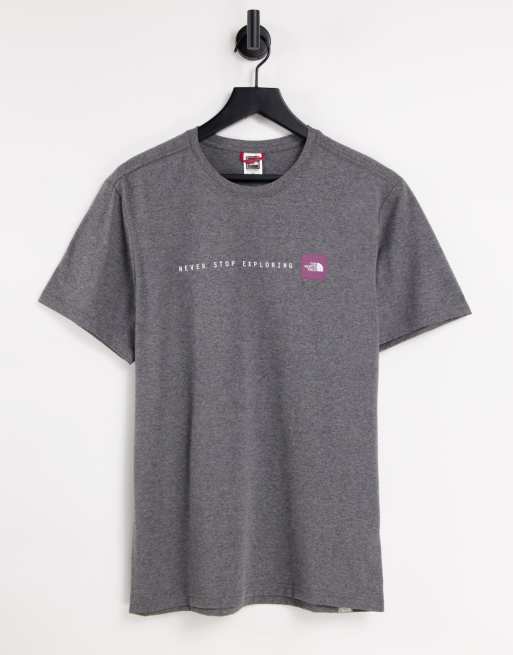 The North Face – Never Stop Exploring – T-Shirt in Grau