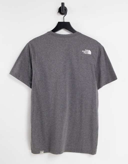 North face never stop exploring t store shirt grey