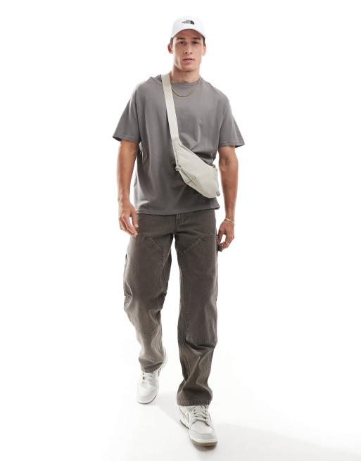 The North Face - Never Stop - Lergrå sling-taske med crossbody-rem, 4 af 4