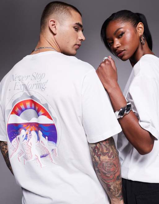 The North Face - Never Stop - T-shirt unisex bianca con stampa sul retro, 4 di 4