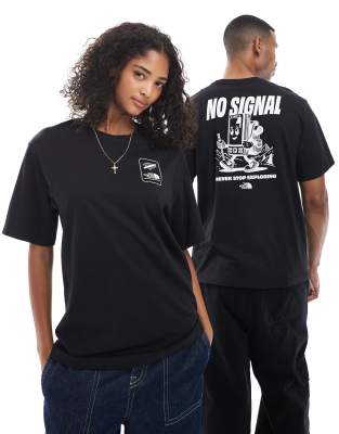 The North Face - No Signal - Unisex-T-Shirt in Schwarz mit Rückenprint