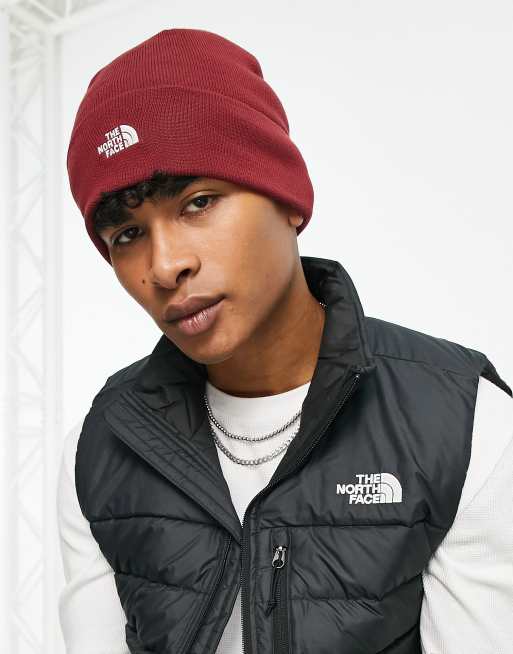 Red north on sale face beanie