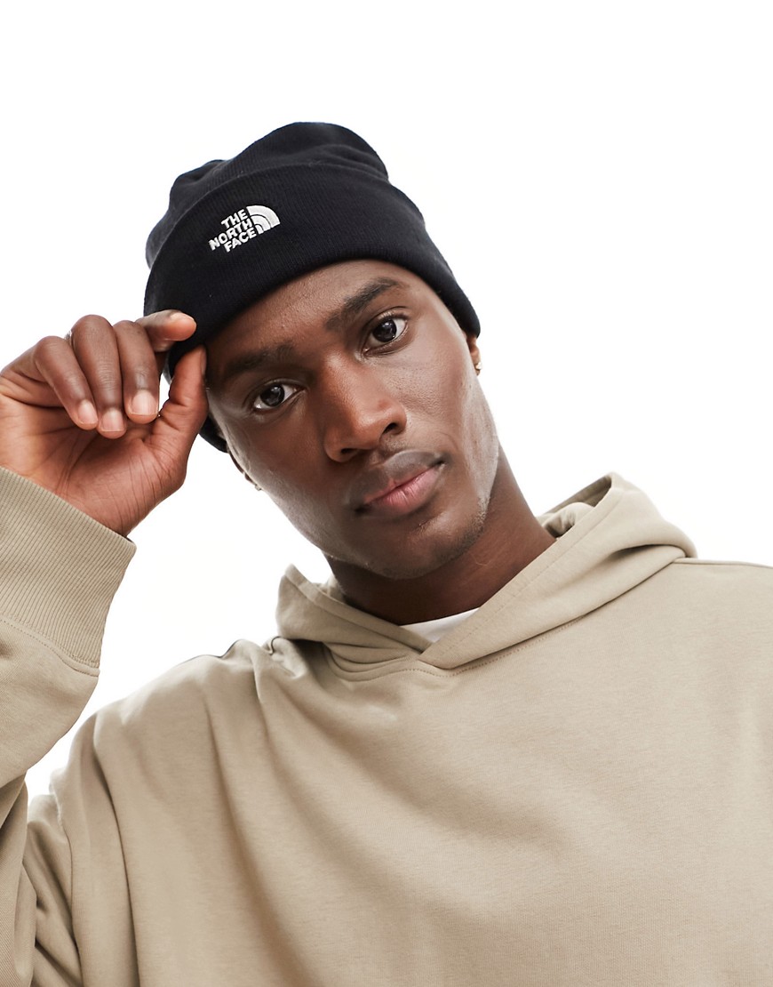 The North Face Norm shallow beanie in black
