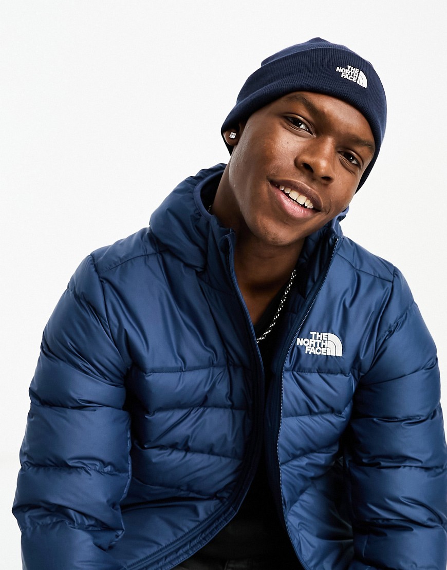 The North Face Norm shallow beanie in navy