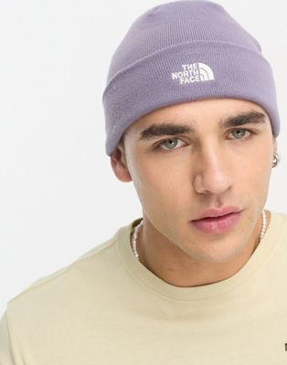 The North Face Norm shallow beanie in purple