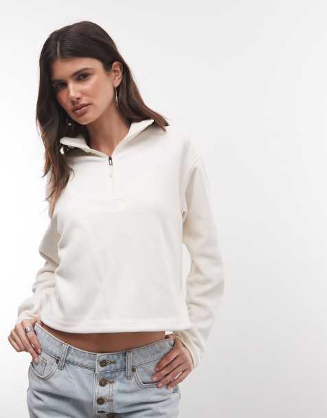 The North Face Novelty Logo Glacier 1/4 zip i hvid - view 1