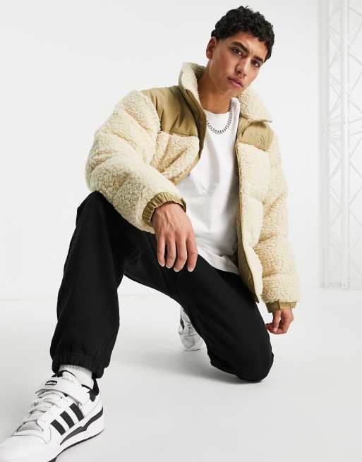 The North Face Novelty Nuptse jacket in beige | ASOS