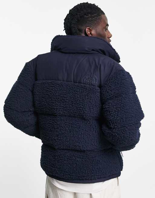 The North Face Novelty Nuptse jacket in navy ASOS