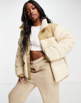 The North Face Novelty Nuptse jacket in beige - ASOS Price Checker