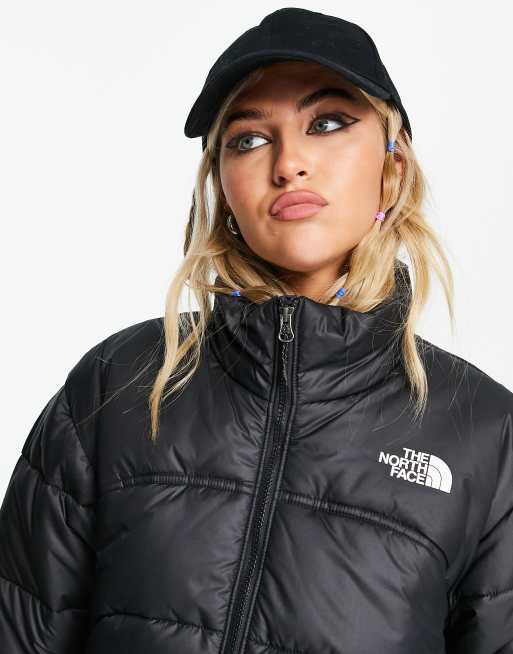 North face long sale black puffer jacket