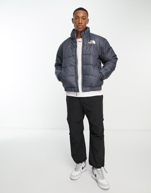 The north face on sale puffer jacket grey